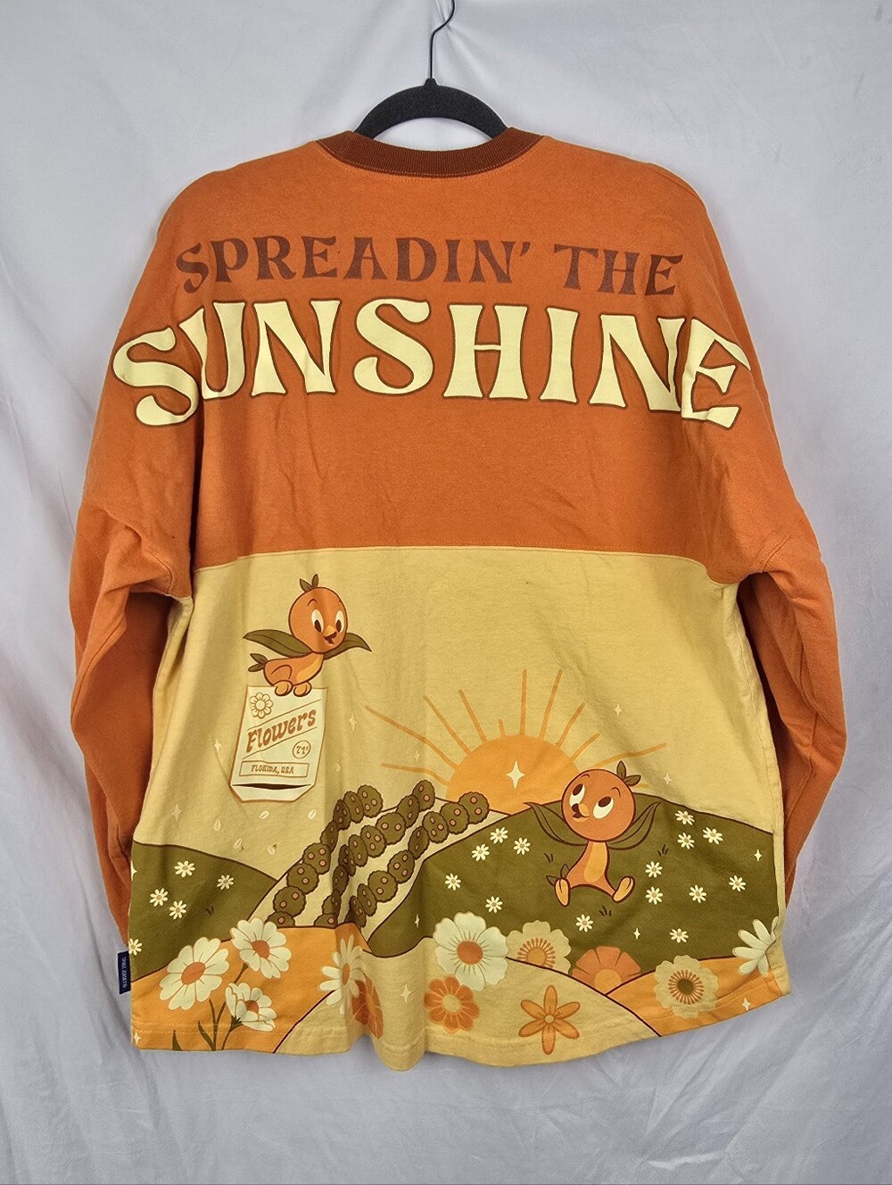 Disney Epcot Flower Garden Festival Orange Bird Spirit Jersey sz L
